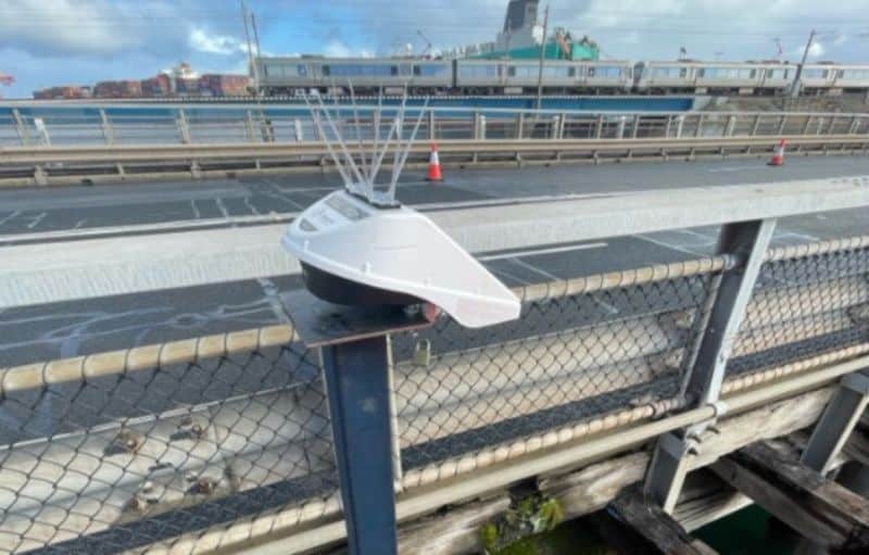 Basetime Locator One monitoring device attached to the Fremantle Bridge Monitoring, Perth, Australia 